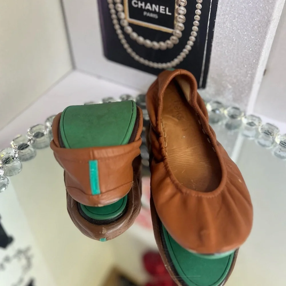 Tieks Chestnut Leather Ballet Flats size 9 - Picture 3 of 9
